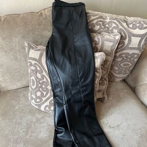 Zara Leather Faux Pants